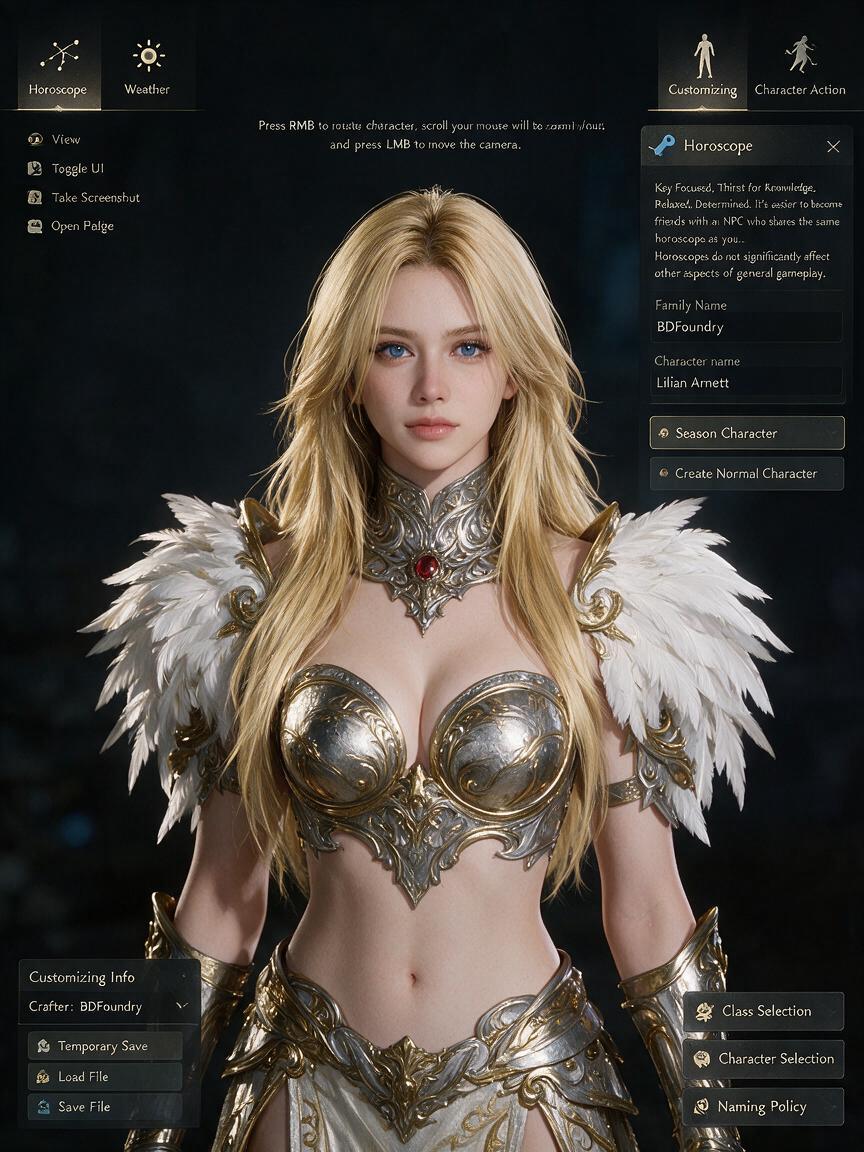 A detailed hyper-realistic, in-game screenshot capturing a character creation sc