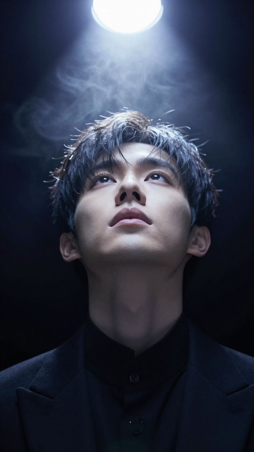A hyper-realistic cinematic close-up portrait (use uploaded face as reference).
