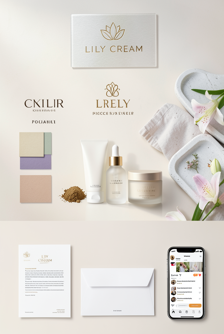 Create a high-end luxury brand identity presentation for an original skincare br