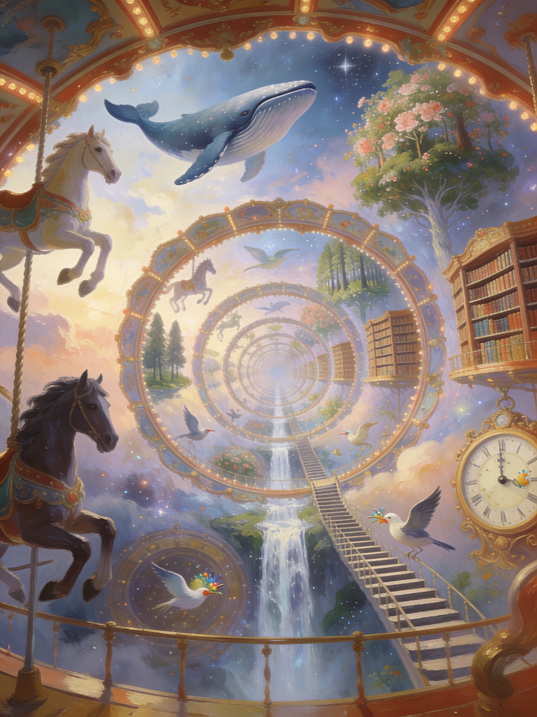 The Carousel That Never Stops An infinite carousel stretches across the universe