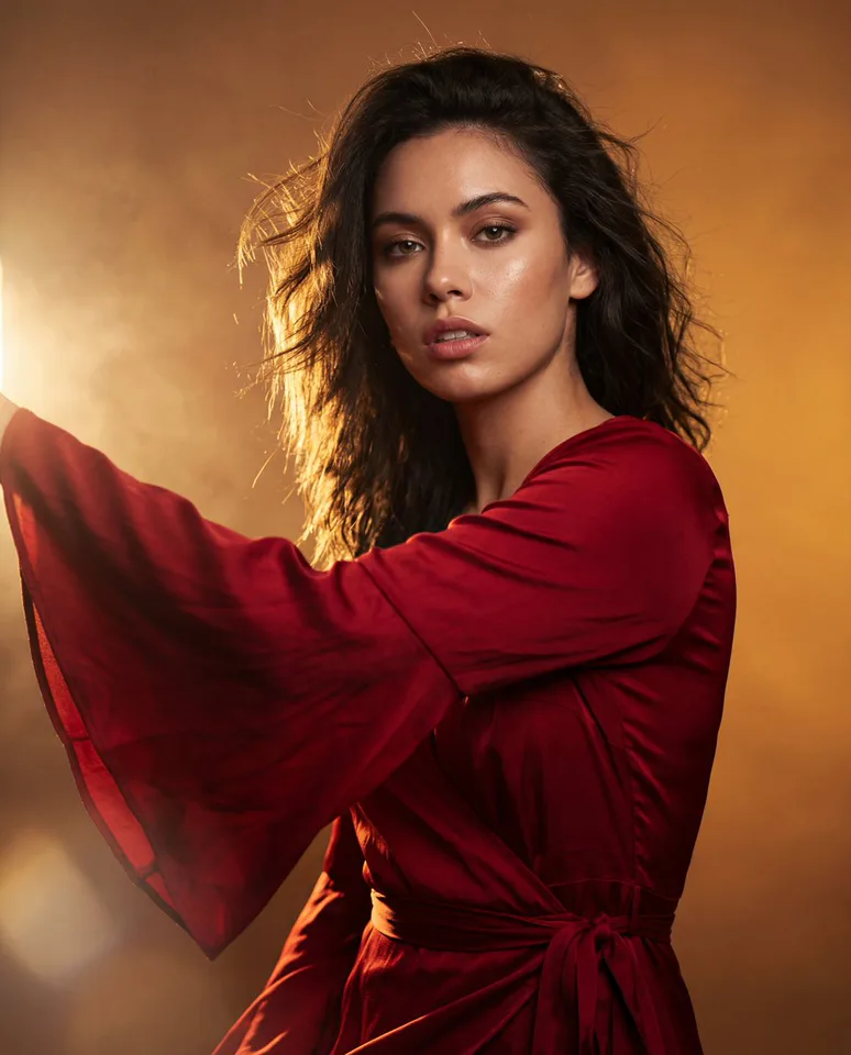 Red Dress Editorial Portrait